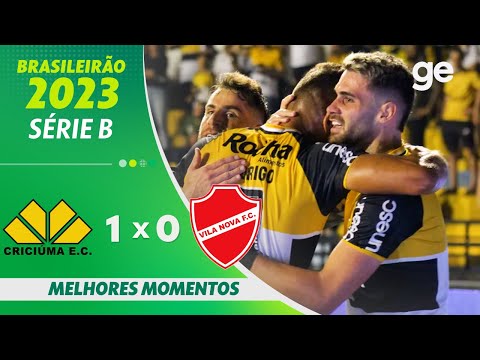 CRICIÚMA 1 X 0 VILA NOVA | MELHORES MOMENTOS | 25ª RODADA BRASILEIRÃO SÉRIE B 2023 | ge.globo