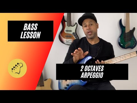 Beginner Bass Lesson | How to play 2 Octaves Arpeggio on Bass - (Riff 50)