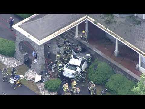1 dead after fiery crash outside rehabilitation center