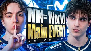 KC vs KOI🔥LE MATCH pour QUALIF WORLDS MAIN EVENT !