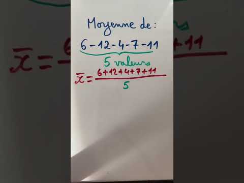 Comment calculer la moyenne d’une série statistique #shorts #maths #mathématiques #moyenne #prof