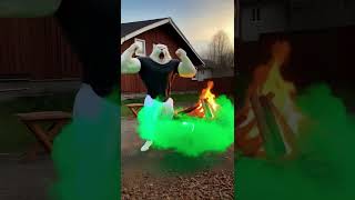 🐱🔥 Kitten’s Fire Disaster Turns into Campfire Fun! 🍢#cattales #catfunny #animation#cat