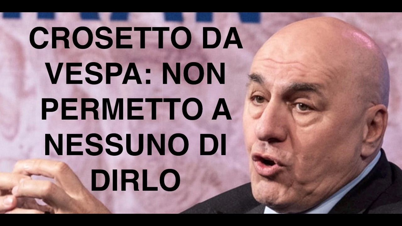 CROSETTO DA VESPA: NON PERMETTO A NESSUNO DI DIRLO