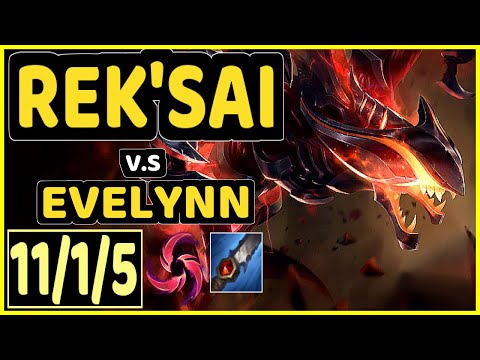 CARIOK (REK'SAI) vs EVELYNN - 11/1/5 KDA JUNGLE GAMEPLAY - BR Ranked GRANDMASTER