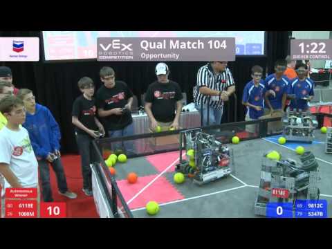 VEX Worlds 2016 - VRC Middle School - Opportunity - Qual 104 (6118E 1008M) 230 vs 78 (9812C 5347B)