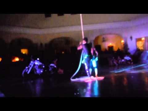 THE ROYAL PLAYA DEL CARMEN "DECADES SHOW" - PEPE (of the sports team) on the aerial