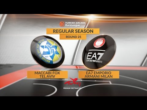 EuroLeague Highlights RS Round 25: Maccabi FOX Tel Aviv 92-82 EA7 Emporio Armani Milan
