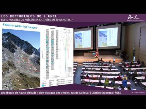 Doctoriales 2013 : Les éboulis de haute altitude : bien plus que des simples tas de cailloux !