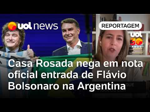 Casa Rosada nega em nota oficial entrada de Flávio Bolsonaro na Argentina
