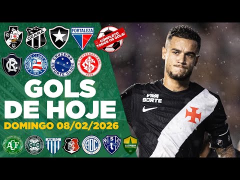 🥅  TODOS OS GOLS DESTE DOMINGO 08/02/2026 GOLS DOS ESTADUAIS , GOLS DE HOJE,GOLS DA RODADA(COMPLETO)