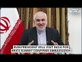 Iran Ambassador: Iran President Will Visit India For BRICS Summit - Video