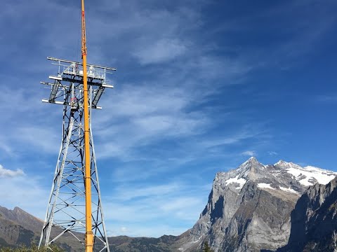 Grindelwald. Bau der V-Bahn. Herbst 2018