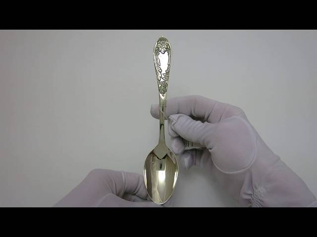 Серебряная ложка десертная 54лт Видеообзор