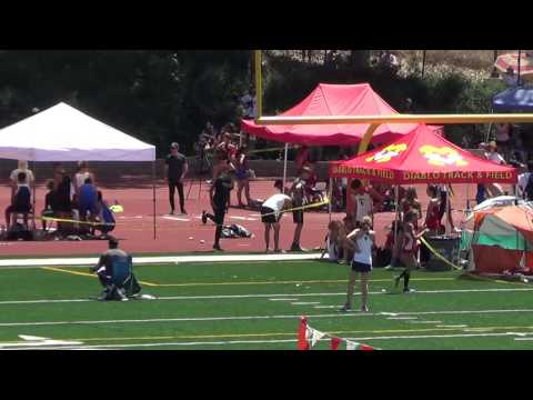 K Saulog - FSG 300m Hurdles at OC Championships 4-22-17 - Los Alamitos Girls