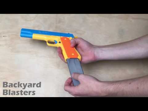 Toy Gun - Realistic 1:1 Scale Colt 1911 Rubber Bullet Handgun Demo