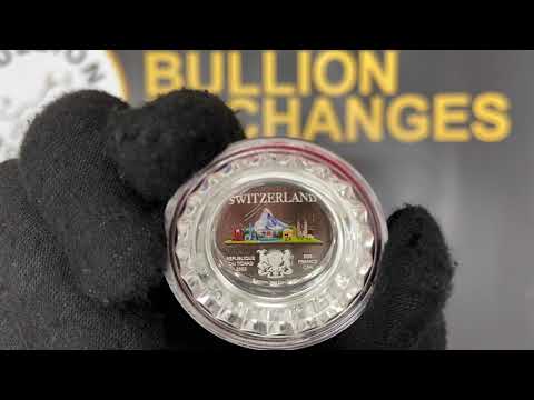2022 Chad 6 gram World Landmarks - Switzerland Bottle Cap Proof Silver Coin .999 Fine (w/Box)