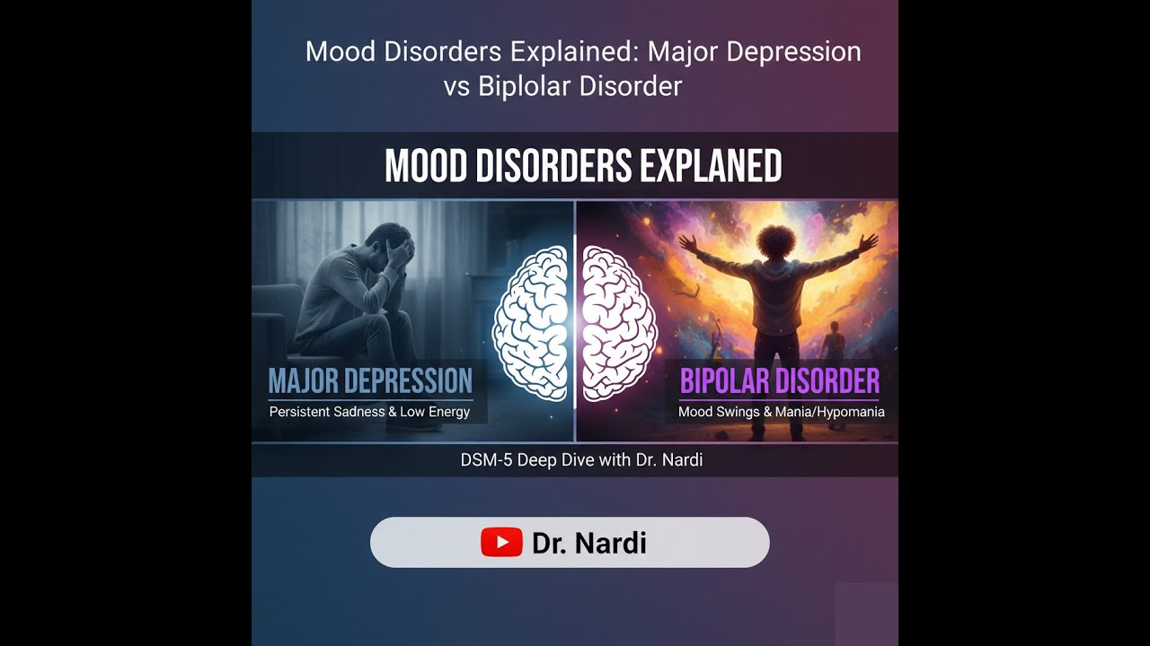 Mood Disorders Explained: Major Depression vs Bipolar Disorder | DSM-5 Deep Dive with Dr. Nardi