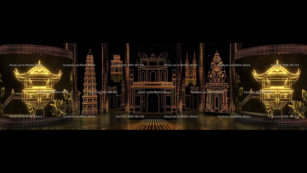 139.3 - Sân Khấu Ảo 3D - Thăng Cảnh Việt Nam - Vàng Gold