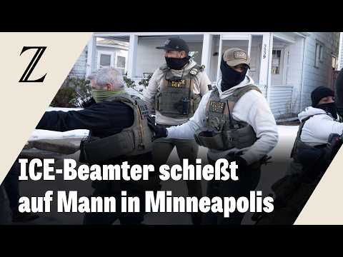 Video Thumbnail: ICE-Bundesbeamter schießt Venezolaner bei Protesten ins Bein