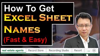 Get All Excel Sheets Names (Easy & Fast Way) Without Coding