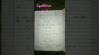 Equilibrium constant in gaseous system #chemistry #ncert #shzclasses #chemistry #youtubeshorts#viral