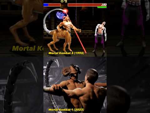Motaro MK3 (1995) "laser" fatality vs MK1 (2023) "Brain blast" fatality. #shorts