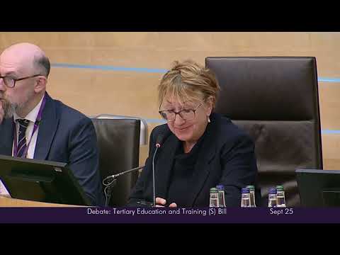 Stage 1 Debate: Tertiary Education and Training (Scotland) Bill - 25 September 2025