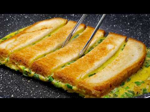 Ein neues Frühstück in 15 Minuten! Wenn Sie Eier und Brot  haben, dann ist dieses Rezept für Sie!