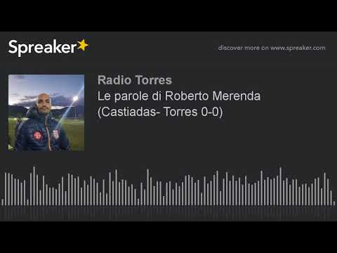 Le parole di Roberto Merenda (Castiadas- Torres 0-0)