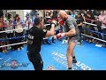 TYSON FURY MOVES LIKE A WELTERWEIGHT! SHOWS AMAZING MOVEMENT, QUICKNESS AND SPEED DURING WORKOUT!