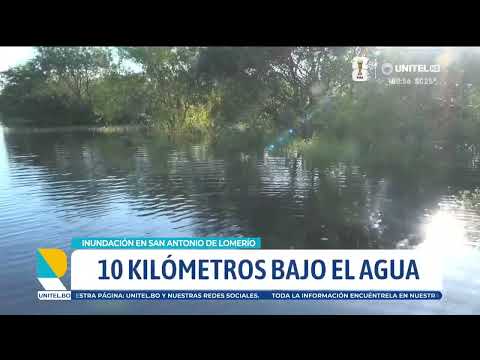 Comunarios de San Antonio de Lomerío reportan inundación en la región