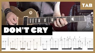 Download lagu Don t Cry Guns N Roses Cover Guitar Tab Lesson Tut... mp3