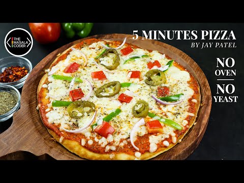 5 Minutes Pizza | No Oven | No Yeast | No Dough Rest | Quick pizza recipe | Jay Patel