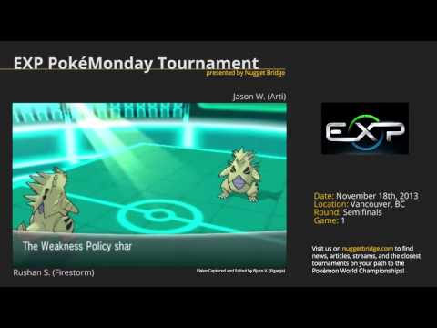 EXP PokéMonday Tournament - Rushan S. (Firestorm) vs Jason W. (Arti) Game 1