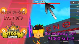 !!! 🤩 Insane Method To Reach LvL 1000 In Bitcoin Miner [Beta] Roblox within 10 Minutes 🤩 !!!