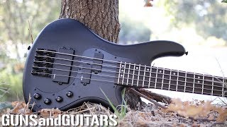 Video thumbnail for pt.2- Just the BASS SAMPLES (no talking) Schecter Stiletto Stealth 5 Bass review/demo by Guns and Guitars