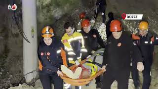 Uçuruma Yuvarlanan 3 Kişi Operasyonla Kurtarıldı