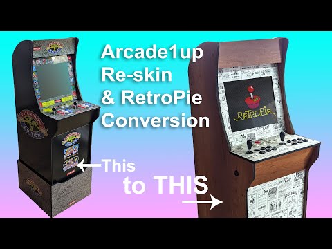 Arcade1Up modded vinyl graphics re-skin and Raspberry Pi conversion - Make it So