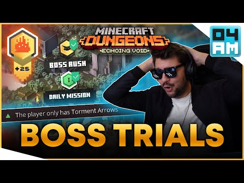 04AM - I AM MELTING BOSSES - Boss Rush ft. Torment Quiver Daily Trial Madness in Minecraft Dungeons