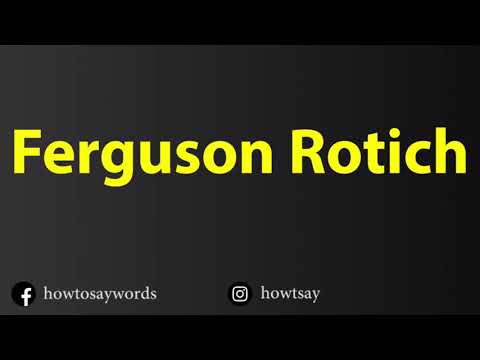 How To Pronounce Ferguson Rotich