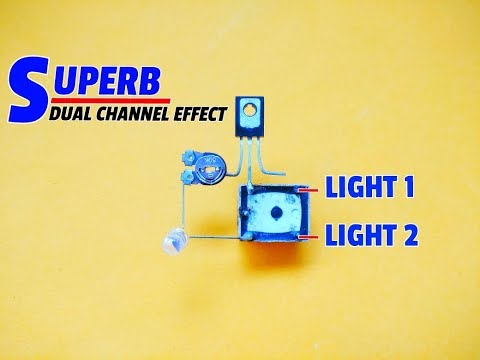 How To Make Simple Dual Channel Flasher Using Transistor For Electric Light..Simple Flasher Circuit.