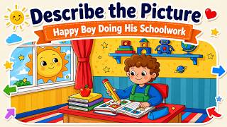 A1 English Speaking Practice | Describing a Picture: Doing Homework