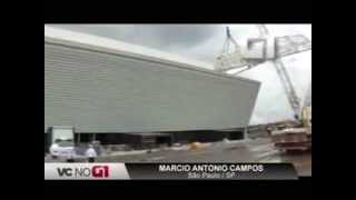 Horrific moment crane collapses on Brazil World Cup stadium killing two workers