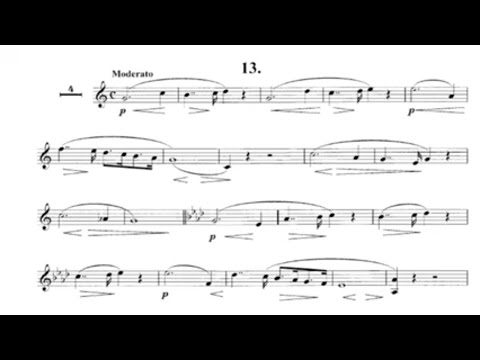 CONCONE Lyrical Studies for Trumpet or Horn 13 Moderato w/Orchestral Play Along