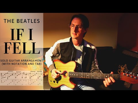 If I Fell - The Beatles (Solo Guitar Arrangement with Notation and Tab)