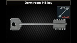 Dorm room 118 key Show Case Escape From Tarkov