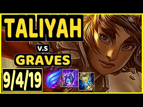 T1 FAKER (TALIYAH) vs GRAVES - 9/4/19 KDA JUNGLE GAMEPLAY - KR Ranked GRANDMASTER