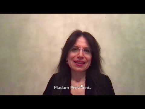 B’nai B’rith Geneva Representative Anita Winter delivered a statement at the UN Human …