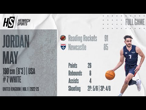 Jordan May #7 white (Reading Rockets vs Team Newcastle | 2022/2023)