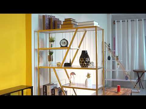 Cariba Geometric Living Drawing Room Bookcase Organizer Rack Decor - Special